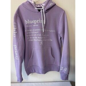 FAITHE BEY ART FAREWELL BLUEPRINT COLLECTION HOODIE SMALL nwot
